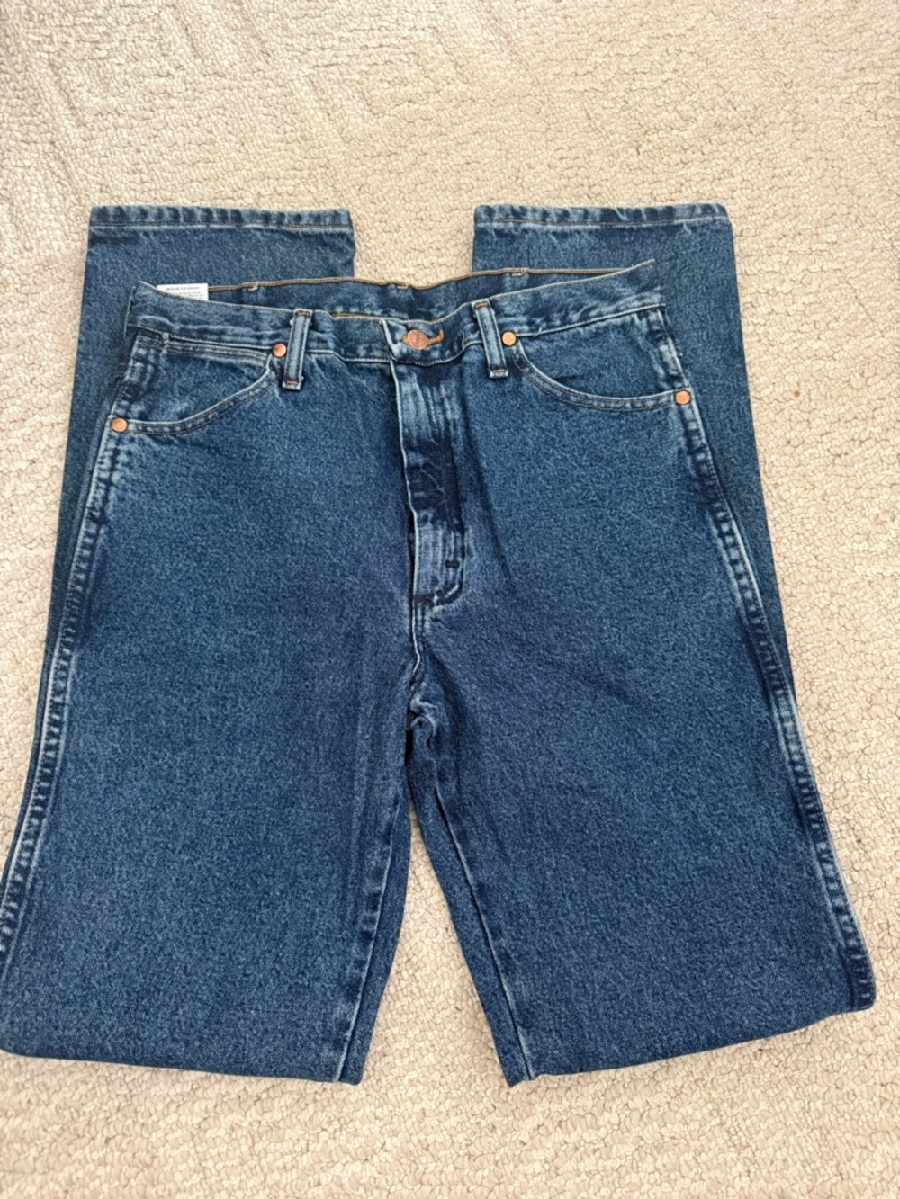 Wrangler Men's Dark Blue Cowboy Cut Slim Fit Denim Jeans NWT